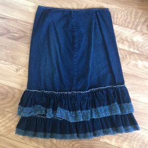 Karen Kane: Lifestyle Jean Skirt (Size 12)
